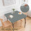 Gray Polyester Stretch Square Tablecloth 86x86cm 3