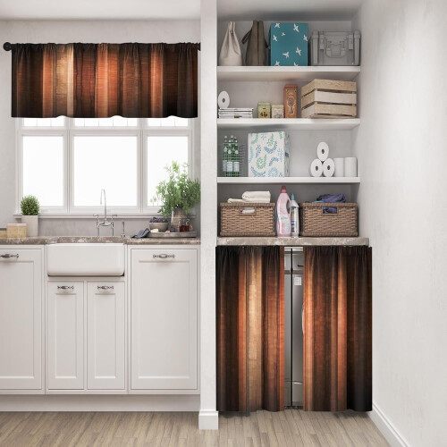 3-Piece Kitchen Tier Curtain Set with Valance 1