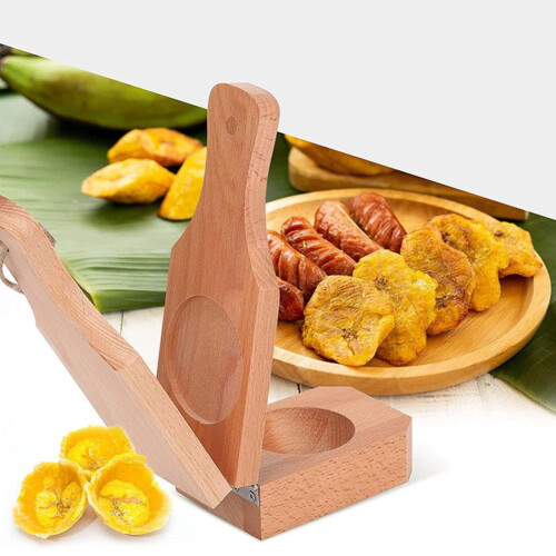 Wooden Plantain Press with Handle 1