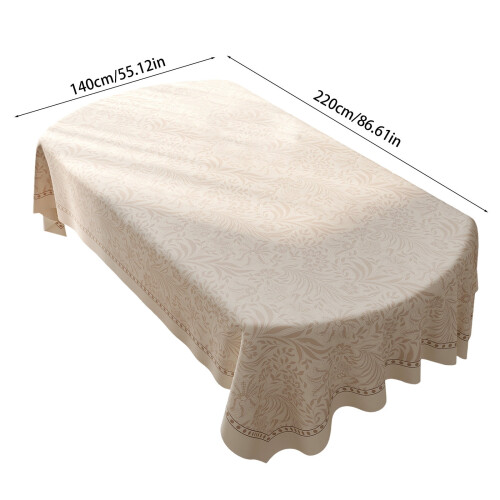 Vinyl Tablecloth 86x55 Inch Rectangular Waterproof 2