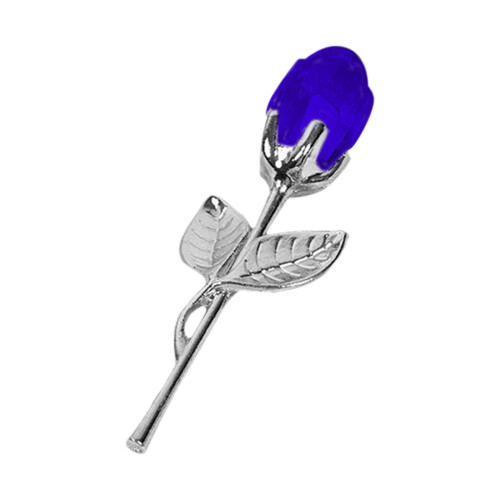Preserved Blue Rose in Crystal Box with LED Light 1