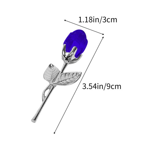 Preserved Blue Rose in Crystal Box with LED Light 2