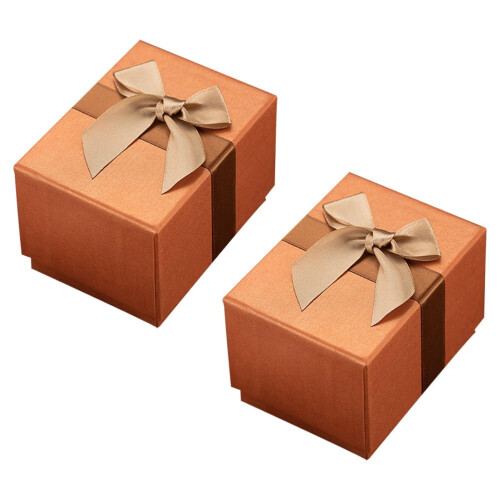 Presentask med fluga, orange förvaringsbehållare, 2 st 2