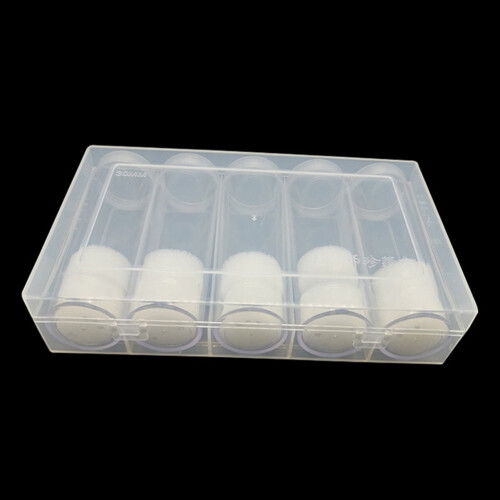 Coin Roll Containers for Collectors Transparent Blue 6 Pcs 1