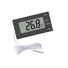 Waterdichte kooktemperatuurmeter 304 metalen sensor-Zwart