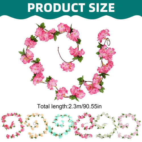 Artificial Cherry Blossom Vine Garland 91 in 2