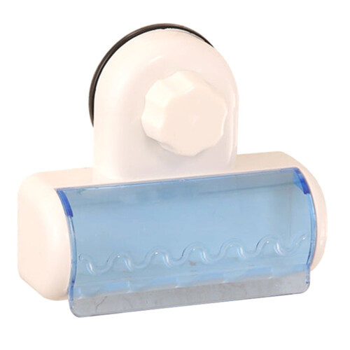 Porta spazzolini da parete con coperchio, bianco, 5 scomparti 2