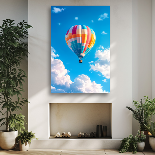 Quadro su tela con mongolfiera 1