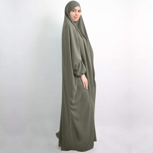 Robe de prière musulmane une pièce avec capuche et hijab 2