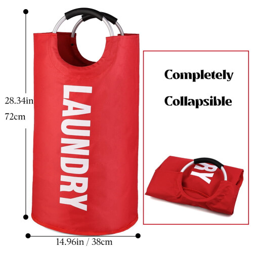 Collapsible Laundry Basket with Handles, Large Capacity 1