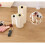 Witte plastic bureau-organizer met 6 vakken 5