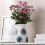 Off-White Ceramic Flower Vase 7" H 5