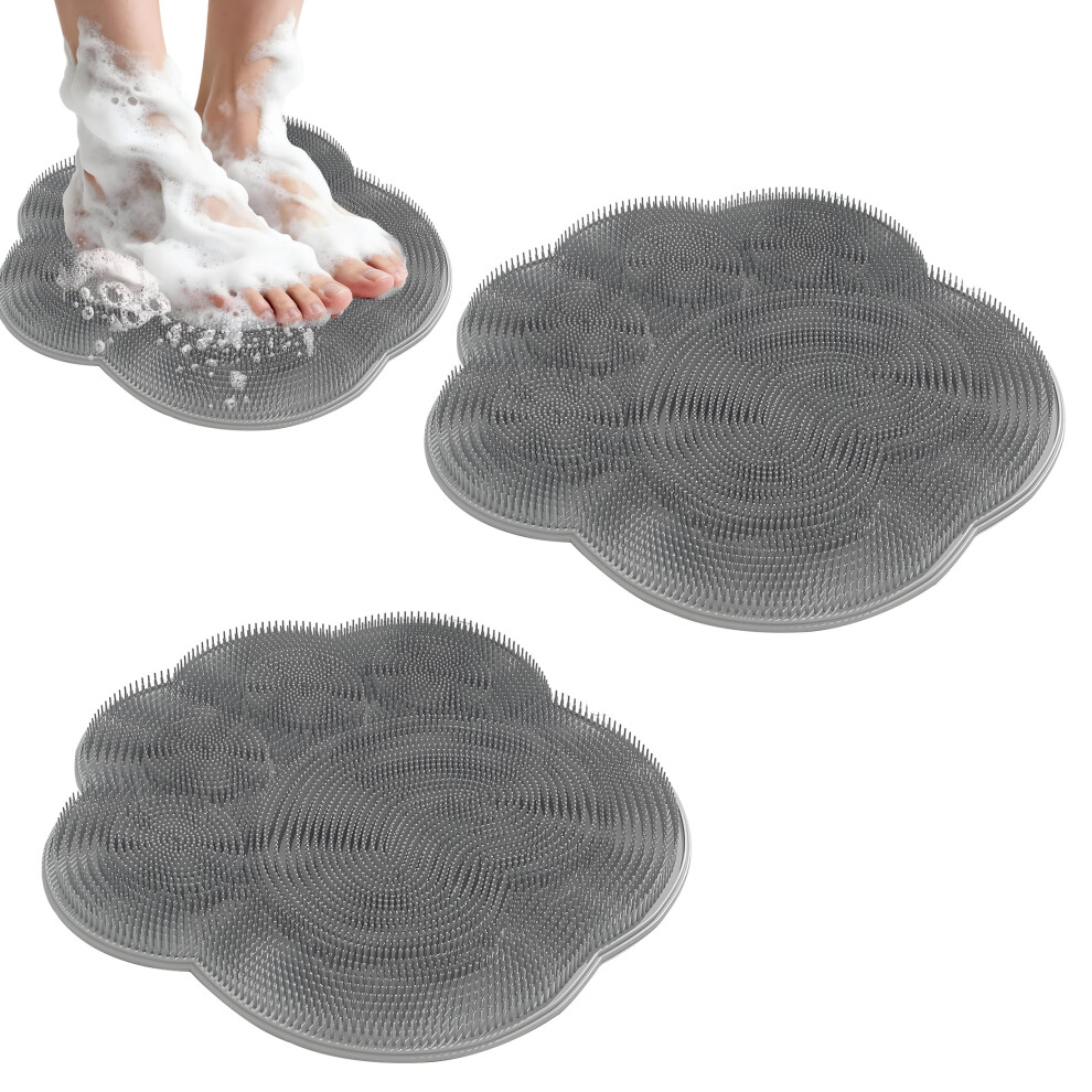 Gray Acdanc Foot Scrubber Brush Â Soft Silicone, Non-Slip