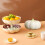 White Pumpkin-Shaped 3-Compartment Serving Tray 3