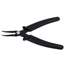 14 cm gebogene Fädelzange, schwarz, 5,5 Zoll