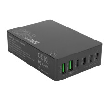 GaN 220W USB-C-Ladestation 105x73x27mm, Schwarz