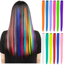 Regnbue Clip-In Hår Extensions 22 Tommer 12 Stk.