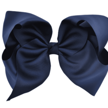 Haarstrikken donkerblauw 20 cm zachte polyester platte klauwen