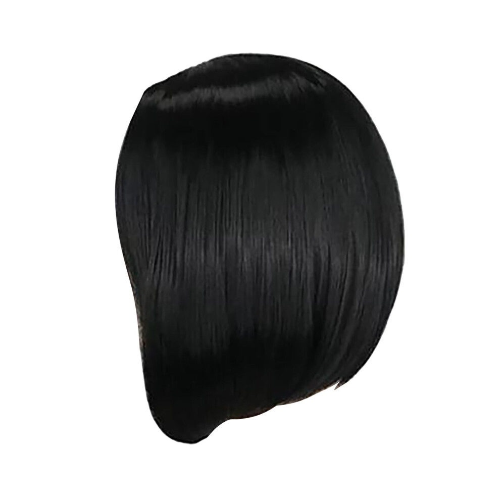 Unisex Black Short Lace Front Bob Wig Â High-Temp Fibre