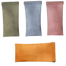 Set van 4 brillenetuis van PU-leer