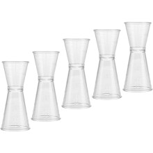10-delat cocktailjiggerset i plast med dubbla huvuden