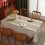 Cotton Linen Tablecloth with Tassel Edge 55x55 in 2