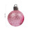 Mini Shatterproof Christmas Balls Pink Glitter 24 pcs 2