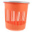 Lixeira laranja de polipropileno (PP) 10,2 x 9,6 x 6,9 polegadas 4