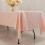 Blush Lamour Satin Rectangular Tablecloth 60 x 102 in 5