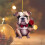Pingente em forma de coração com urso e rosa – 1 peça 2