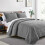 Full/Queen Quilt Set Grey – Lightweight Polyester 2