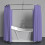 Rideau de douche violet en polyester 72 x 84 pouces 3