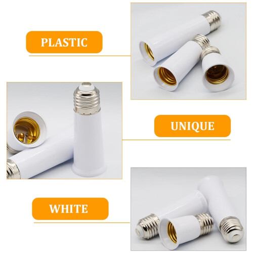 E27 Socket Extender Adapter White 10 Pack 1