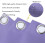 Rideau de douche violet en polyester 72 x 84 pouces 5