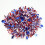 Rood-wit-blauwe patriottische slinger van lametta, 2 meter 3