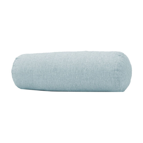 Almohada cervical redonda de algodón y lino con funda extraíble. 2