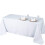 White Polyester Rectangular Tablecloth 90 x 132 in 3