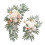 Arranjo floral artificial para arco de casamento com folhas verdes. 5