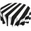 Black and White Stripe Round Tablecloth 60x60 Inch 3