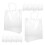 Conjunto de 10 sacolas de presente transparentes em PVC com alças. 4