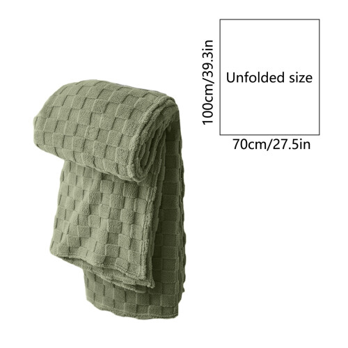 Soft Thick Throw Blanket 27.5 x 39.3 In Green 2
