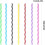 100-Pack Disposable Plastic Straws | Thickened Threaded Design for Smoothies & Boba | Assorted Neon Colors 3
