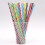100-Pack Disposable Plastic Straws | Thickened Threaded Design for Smoothies & Boba | Assorted Neon Colors 4