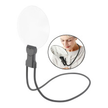 Ergonomic Neck Hanging Magnifier with Bright Light-grey