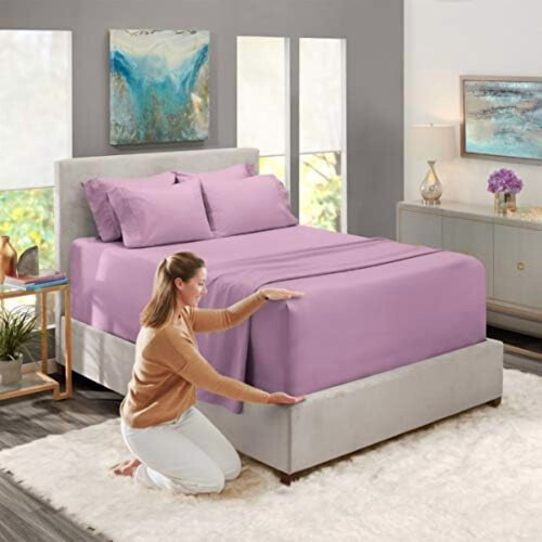 Microfiber King Size Sheet Set 6-Piece Deep Pocket 2