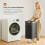 3-Compartment Laundry Hamper with Shelf and Wheels 2