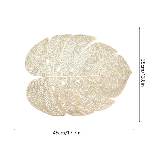 Gold Leaf Vinyl Placemats 46.5x30cm 1