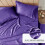 Purple Satin Bed Sheet Set 4-Piece Full Size 2