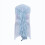 Dusty Blue Chiffon Chair Sash Set – 1 Cap + 6 Curly Sashes 5