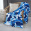 Light Blue Camo Flannel Throw Blanket 60x80 in 2